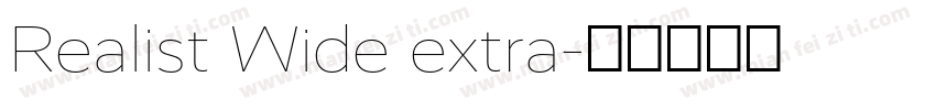 Realist Wide extra字体转换